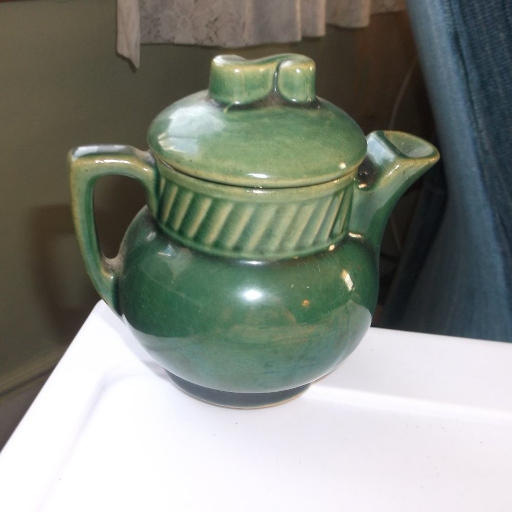 vintage personal pottery tea pot by Salada tea co.